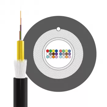 INFRALAN U-DQ(ZN)BH OM4 24G cavo in fibra ottica, 24 fibre, Eca, 2000N, LSZH, nero, 5,8 mm 54524.2D-E2