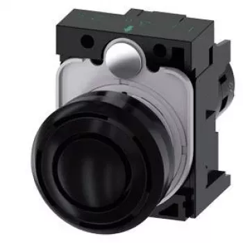 Siemens SIRIUS ACT 3SU1200-6KB10-1AA0 segnalatore acustico, 22 mm rotondo, plastica, nero, 24 V AC/DC, IP66/IP67/IP69K