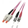 EFB Elektronik duplex jumper SC-ST 50/125µm OM4 LSZH Erika viola 3,0mm 20m O0347.20