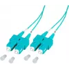 EFB Elektronik O7413.1-1.2 Cavo patch in fibra ottica SC a SC duplex OM3 LSZH acquamarina 1m SCSCOM3DAQ1