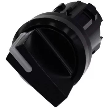 Siemens SIRIUS ACT 3SU10022BC100AA0 Testa selettore, 22 mm, 2 posizioni, a scatto, anello frontale in plastica nera, illuminabile