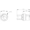 Siemens SIRIUS ACT 3SU10022BC100AA0 Testa selettore, 22 mm, 2 posizioni, a scatto, anello frontale in plastica nera, illuminabile