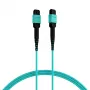 EFB MTP-F/MTP-F cavo patch matrix 12 fibre OM3, LSZH aqua, codice B, 0,5 m MTPF12MTPFOM3-0,5