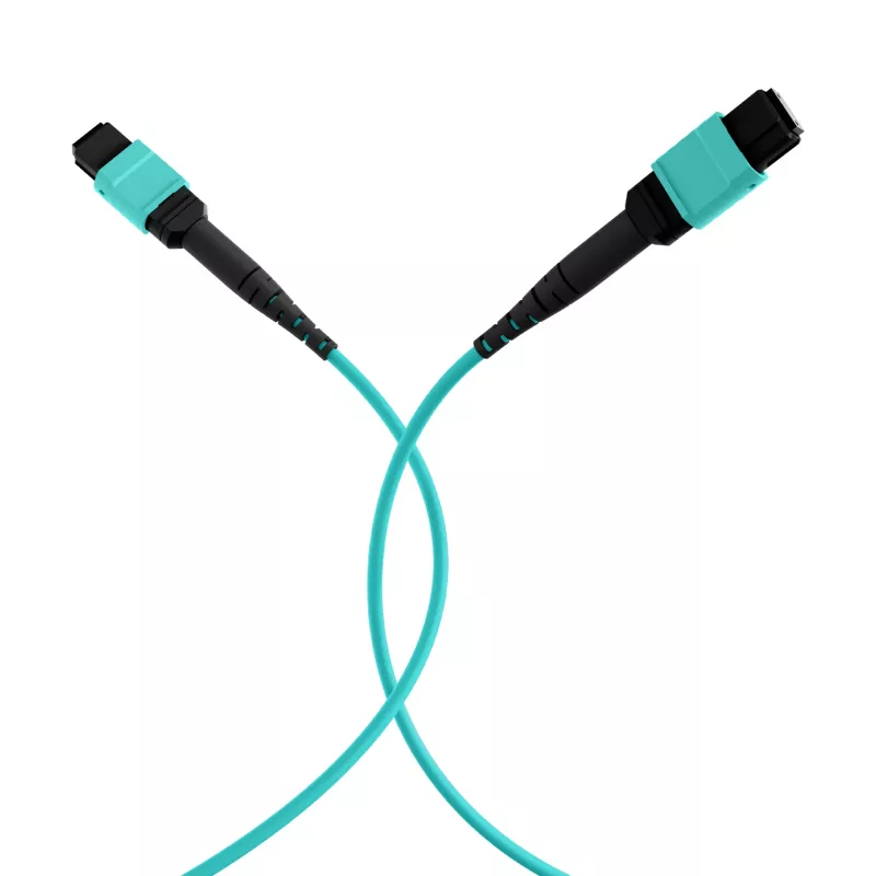 EFB MTP-F/MTP-F cavo patch matrix 12 fibre OM3, LSZH aqua, codice B, 0,5 m MTPF12MTPFOM3-0,5