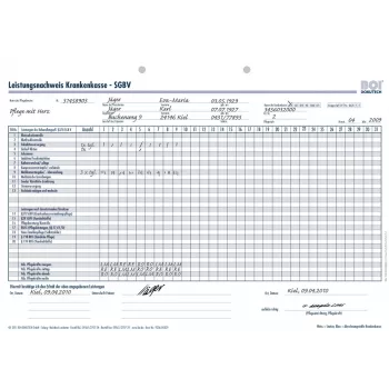 BOI moduli attestazione prestazioni assicurazione sanitaria SGB V, 50 fogli, A4, bianco 9206-00329