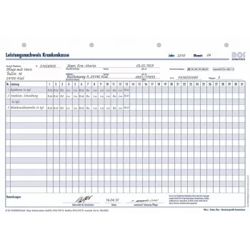 BOI moduli attestazione prestazioni assicurazione sanitaria, 50 fogli, A4, bianco (9206-00350)