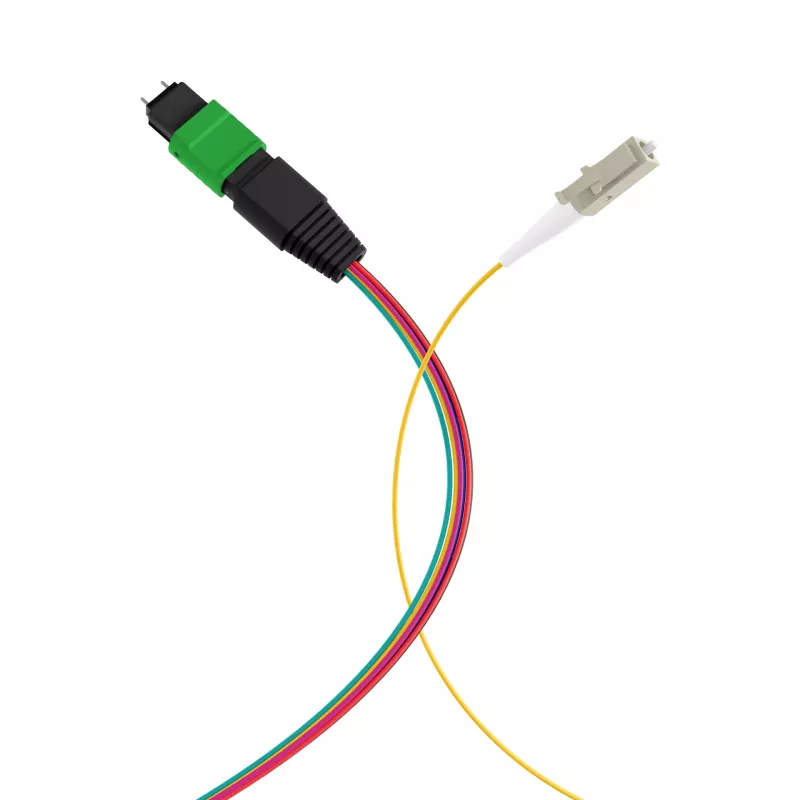 EFB MTP-M/LC cavo patch matrix 8 fibre OS2, LSZH giallo, 1 m