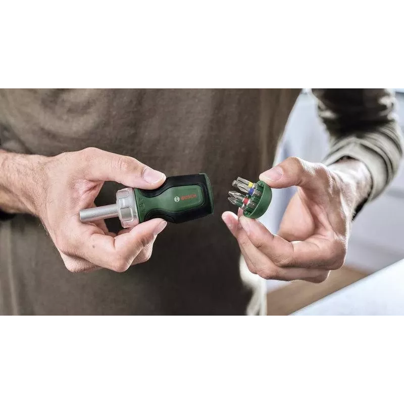 Bosch 1600A032UZ Cacciavite a cricchetto con 6 bit