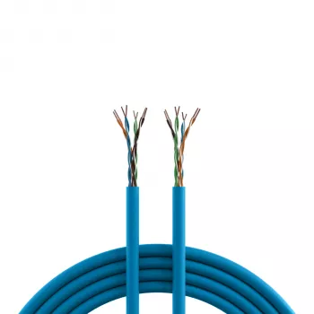 INFRALAN Cat.6A 500 MHz U/UTP Cavo di installazione a 4 coppie, AWG23, CPR B2ca, RAL5015 Blu, 305m 99960.305-CPR