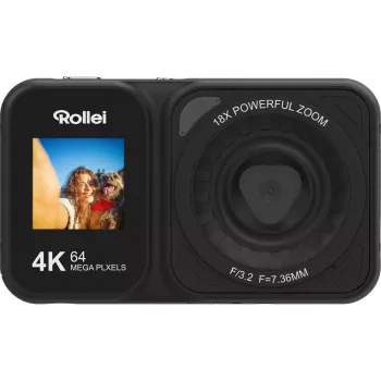 Rollei Compactline 64 Dual Screen fotocamera digitale – 14MP, zoom 5x, nero