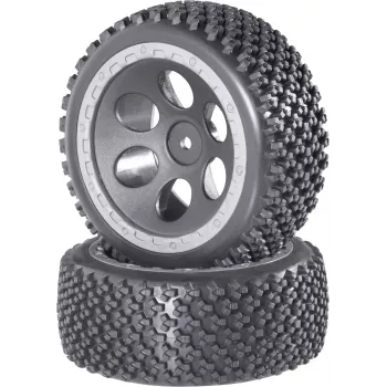 Reely 1:10 ruote complete buggy rally design a fori grigie 4 pz. (RE-6549729)