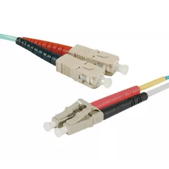 EXERTIS CONNECT cavo patch in fibra ottica, 50/125 µm, OM3, SC duplex su LC duplex, turchese, 4,0 m