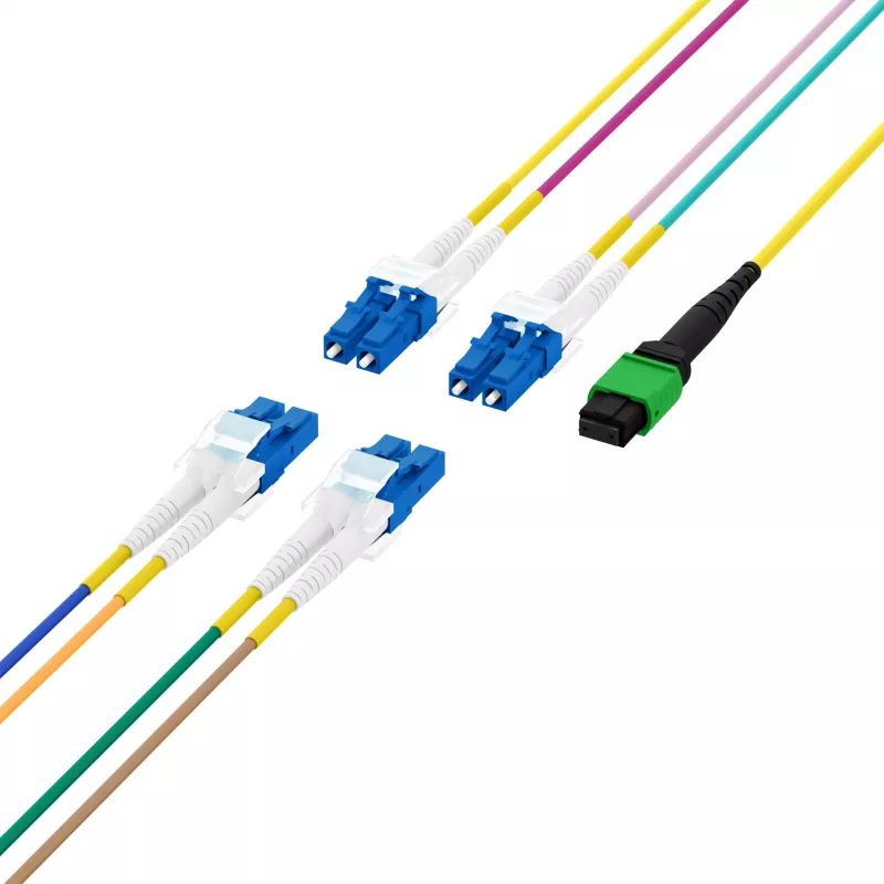 EFB Elektronik MPOF08LCOS2-2 cavo trunk MPO-PLUS/APC(F) su LC OS2 8 fibre, Type-B, LSZH, giallo, 2 m