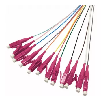 Tecline pigtail in fibra ottica, OM4, colorati, LC/UPC, 2,0 m, 12 pezzi 20500017
