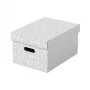 LEITZ 628282 scatola contenitore Home Medium, set da 3 pezzi, bianco, cartone ondulato 100% riciclato, coperchio rimovibile, impilabile