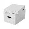 LEITZ 628282 scatola contenitore Home Medium, set da 3 pezzi, bianco, cartone ondulato 100% riciclato, coperchio rimovibile, impilabile