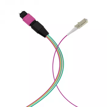 EFB Elektronik MPO-PLUS (M)-LC cavo fanout OM4 12 fibre Type-B LSZH viola erika 1 m MPOM12LCOM4-1