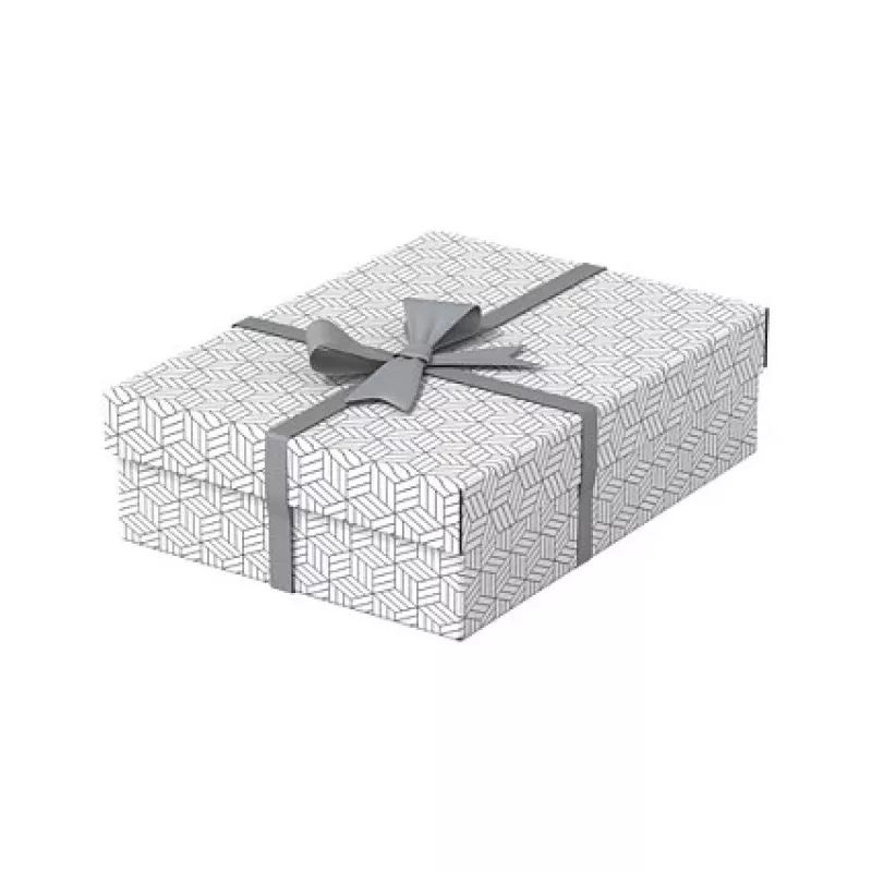 LEITZ Home M set scatole contenitore e regalo da 3, bianco, 100% cartone ondulato riciclato, coperchio rimovibile 628284