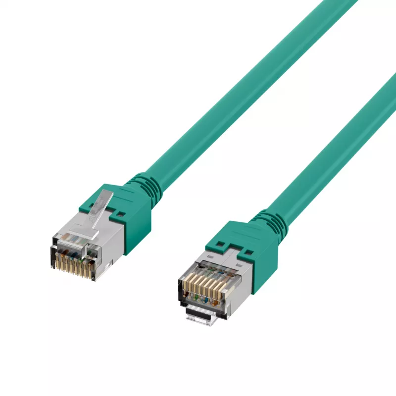 EFB-Elektronik cavo patch RJ45 Cat.5e SF/UTP LSZH Draka UC300 TM11 verde 7,5m K8013.7,5