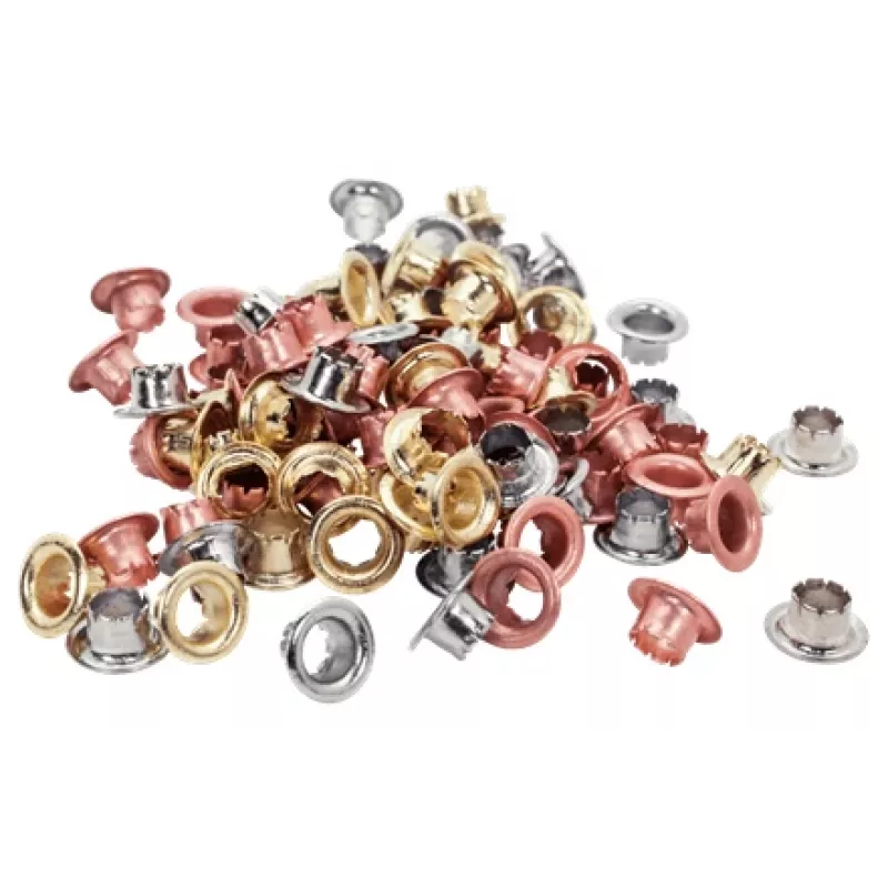 Rapid 5000409 Occhielli, 4 mm, colori assortiti, 100 pezzi