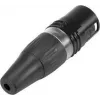 HICON HI-X5CM-B connettore maschio XLR a 5 poli, connessione a saldare, pressofusione di zinco, nero 30200514