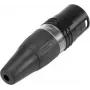 HICON HI-X5CM-B connettore maschio XLR a 5 poli, connessione a saldare, pressofusione di zinco, nero 30200514