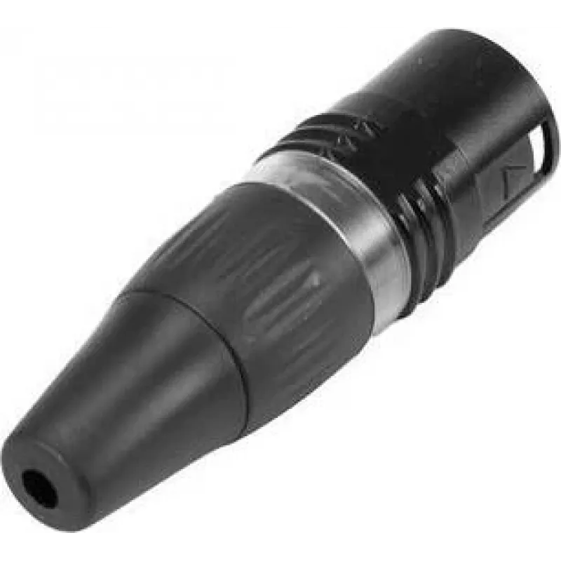 HICON HI-X5CM-B connettore maschio XLR a 5 poli, connessione a saldare, pressofusione di zinco, nero 30200514