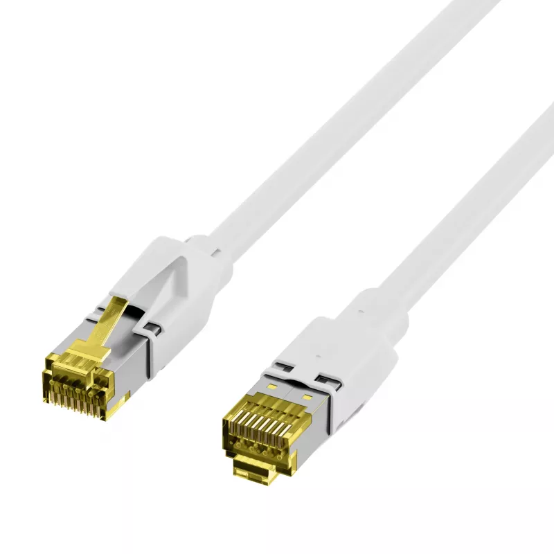 EFB-Elektronik Cat.6A S/FTP LSZH cavo patch, RJ45, bianco, 0,25 m K8560WS.0,25