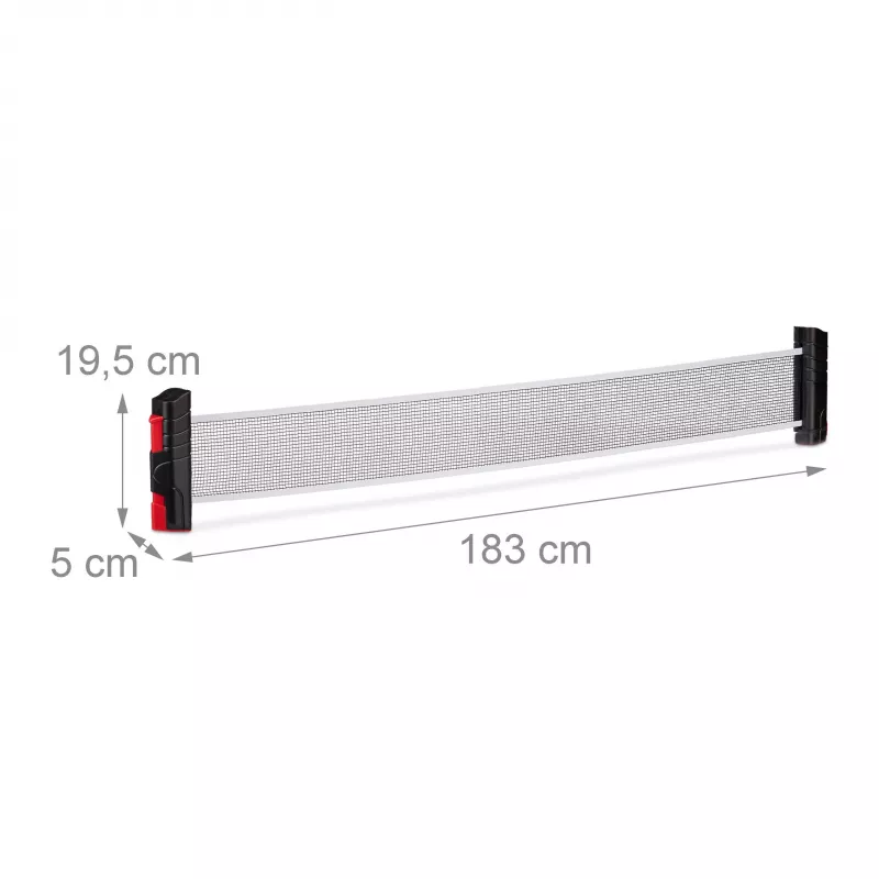 RELAXDAYS set rete da ping pong con fissaggio a morsetto, nero 10025041_0