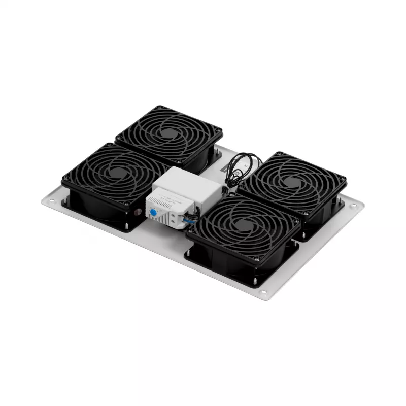 EFB Elektronik PEL-LFD04ET.GR Ventilatore a tetto a 4 ventole con termostato, RAL 7035