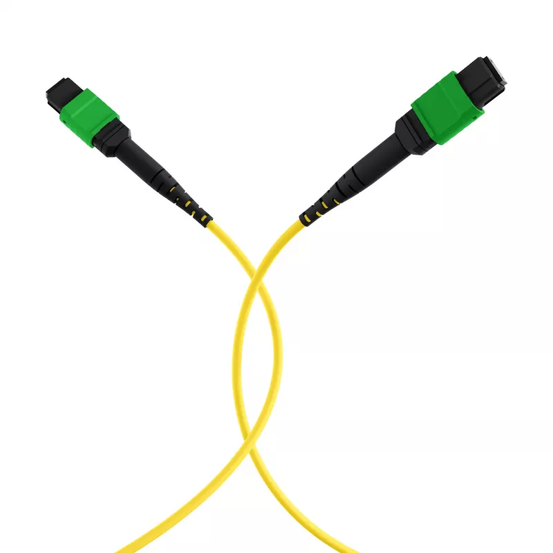 EFB Elektronik cavo patch MPO-PLUS/APC(F)-MPO-PLUS/APC(F) OS2 8 fibre tipo B LSZH giallo 2m MPOF8MPOFOS2-2
