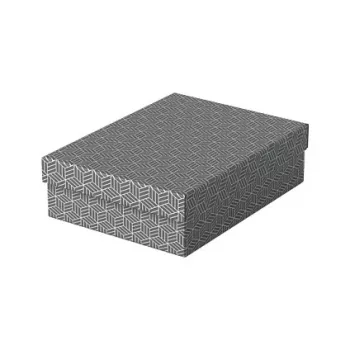Esselte Home scatola contenitore e regalo M, set da 3, grigio, cartone ondulato 100% riciclato, coperchio rimovibile 628285