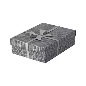 Esselte Home scatola contenitore e regalo M, set da 3, grigio, cartone ondulato 100% riciclato, coperchio rimovibile 628285