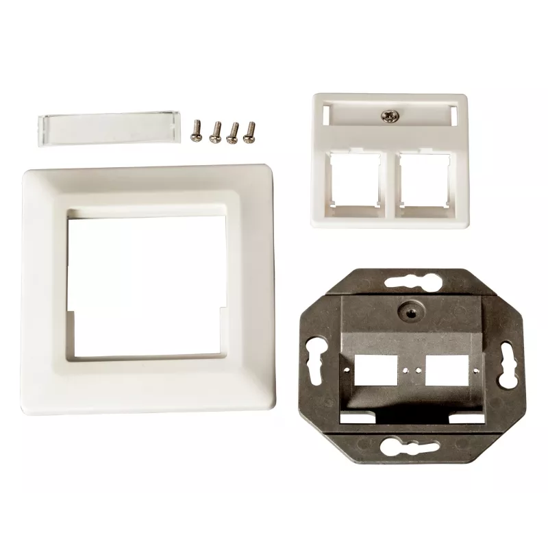 EFB ET-25085FO set telaio in fibra ottica per 2x E2000, SC simplex, LC duplex, RAL 9010