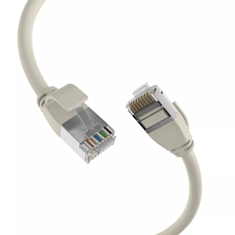 EFB-Elektronik cavo patch RJ45 Cat.6A U/FTP TPE 4mm Ultraflex grigio 1,5m K5547GR.1,5
