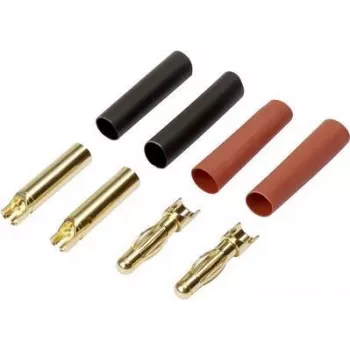 Reely RE-6534192 set di connettori dorati da 4 mm (40 paia)