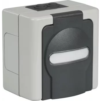 EFB ET-25020 scatola vuota da parete per ambienti umidi per 2 moduli keystone, IP44, grigio