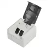 EFB ET-25020 scatola vuota da parete per ambienti umidi per 2 moduli keystone, IP44, grigio