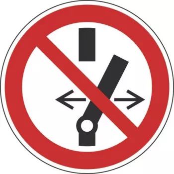 HEIN targhe industriali segnale di divieto non azionare ASR/ISO foglio magnetico rotondo 100mm (27546)