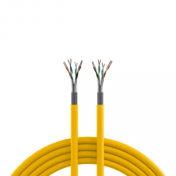 INFRALAN Cat.7A 1250 AWG22 S/FTP 4P CPR Dca 25Gbit/s ready giallo rapa RAL1021, 100m 999833.100-CPR