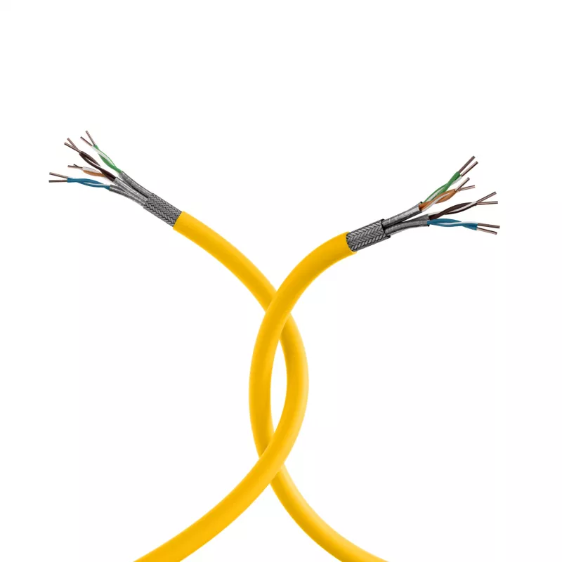 INFRALAN Cat.7A 1250 AWG22 S/FTP 4P CPR Dca 25Gbit/s ready giallo rapa RAL1021, 100m 999833.100-CPR