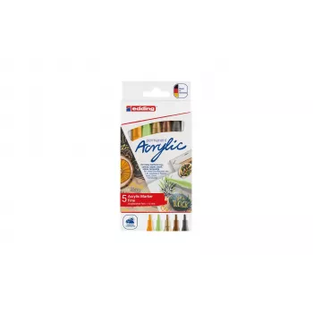 Edding 5300 set pennarelli acrilici punta fine 5 colori diversi 4-5300-5S-1