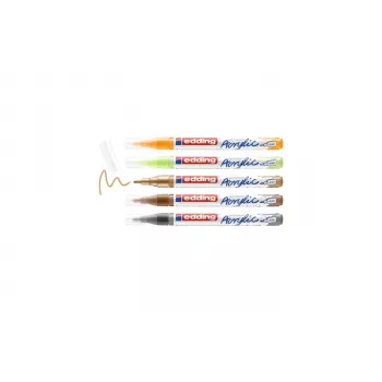 Edding 5300 set pennarelli acrilici punta fine 5 colori diversi 4-5300-5S-1