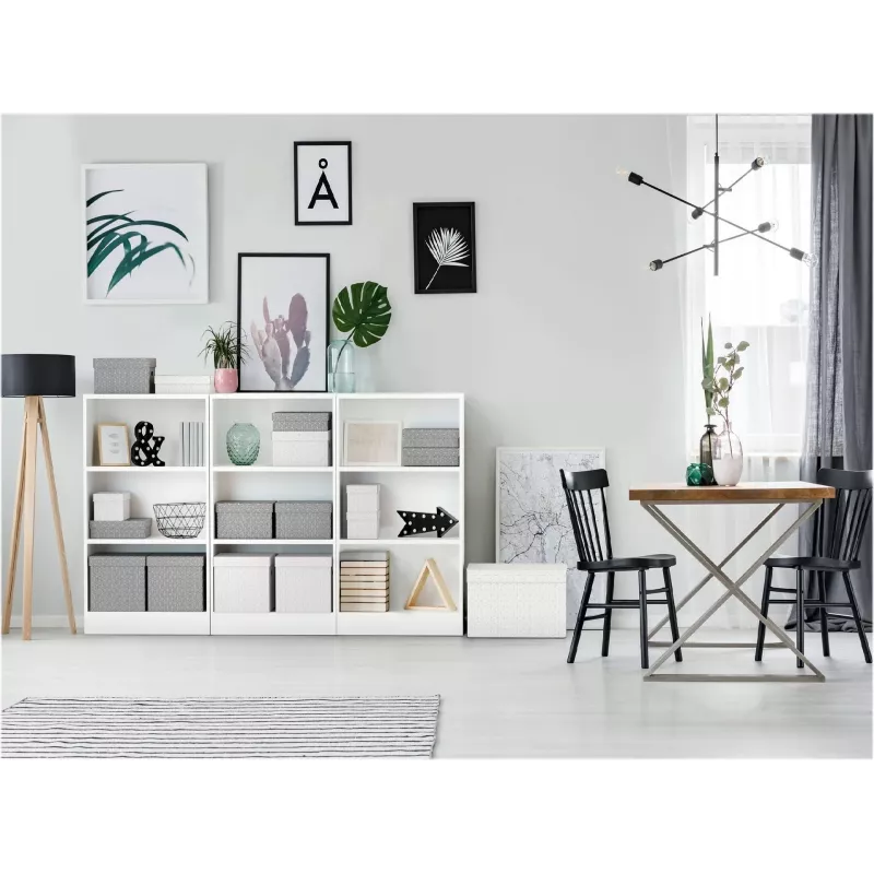 LEITZ Home Cube set di 3 scatole contenitore, bianco, cartone ondulato 100% riciclato, coperchio rimovibile 628288