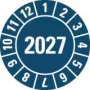 HEIN Industrieschilder etichetta di verifica 2027, blu, film autoadesivo, rotonda 20 mm, 500 per rotolo 189463
