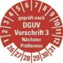 HEIN Industrieschilder etichetta di verifica DGUV V3 NP26-31, rotonda 20 mm, adesivo permanente, bianco, 500/rotolo 185658