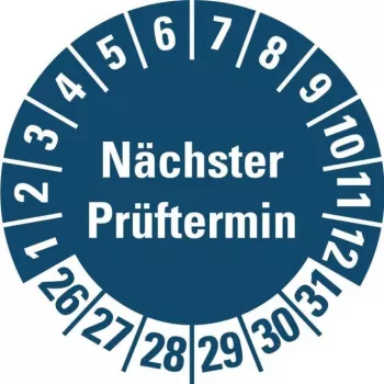 HEIN Industrieschilder etichetta di verifica NP26-31 blu rotonda 20mm 500/rotolo (185778)