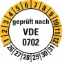 HEIN Industrieschilder 188207 etichette di verifica VDE 0702, settimane 26-31, 20 mm, adesivo permanente, 500 per rotolo