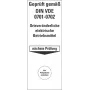 HEIN 178140 etichetta di verifica per DIN VDE 0701-0702, autoadesiva, gialla, 50 x 25 mm, 100 etichette
