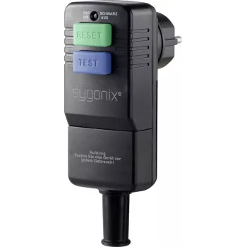 Sygonix SY-3779070 spina angolare Schuko con PRCD, 230 V, 16 A, IP54, nero